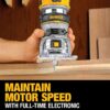 DEWALT DWP611 1/4-in-Amp 1.25-HP Variable Speed Fixed Corded Router (Tool Only)