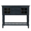 Decor Therapy  Casual Antique Navy Console Table