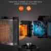 Dreo Portable Space Heater, 70°Oscillating Electric Heaters with Digital Thermostat, 1500W PTC Ceramic Heater, 4 Modes, 12h Timer, Safety Quiet Heating, Small Heater for Bedroom, Office, Indoor Use