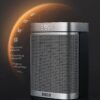 Dreo Portable Space Heater, 70°Oscillating Electric Heaters with Digital Thermostat, 1500W PTC Ceramic Heater, 4 Modes, 12h Timer, Safety Quiet Heating, Small Heater for Bedroom, Office, Indoor Use