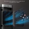 Dreo Portable Space Heater, 70°Oscillating Electric Heaters with Digital Thermostat, 1500W PTC Ceramic Heater, 4 Modes, 12h Timer, Safety Quiet Heating, Small Heater for Bedroom, Office, Indoor Use