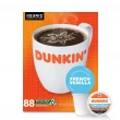 Dunkin' Coffee French Vanilla Flavored Coffee K Cup Pods for Keurig Coffee Makers 88 Count
