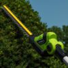 Earthwise LPHT12022 20 in. 20V Lithium-Ion Cordless Pole Hedge Trimmer - 2 Ah Battery and Charger Included Earthwise LPHT12022 20 in. 20V Lithium-Ion Cordless Pole Hedge Trimmer - 2 Ah Battery and Charger Included