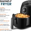 Elite Gourmet EAF-0201 Personal 2.1 Qt. Compact Space Saving Electric Hot Air Fryer Oil-Less Healthy Cooker, Timer & Temperature Controls, PFOA/PTFE Free, 1000W, Quart Analog, Black