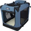 EliteField 3-Door Collapsible Soft-Sided Dog Crate (Blue Gray)