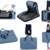 EliteField 3-Door Collapsible Soft-Sided Dog Crate (Blue Gray)