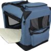 EliteField 3-Door Collapsible Soft-Sided Dog Crate (Blue Gray)