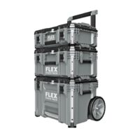 FLEX FSM1101-3 STACK PACK 3-Piece Storage System Fsm1101-3 22-in Gray Plastic and Metal Wheels Lockable Tool Box