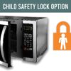 Farberware FMO11AHTBKB Countertop Microwave 1.1 Cu. Ft. 1000-Watt Compact Microwave Oven with LED lighting, Child lock, and Easy Clean Interior, Stainless Steel Interior & Exterior