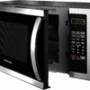 Farberware FMO11AHTBKB Countertop Microwave 1.1 Cu. Ft. 1000-Watt Compact Microwave Oven with LED lighting, Child lock, and Easy Clean Interior, Stainless Steel Interior & Exterior