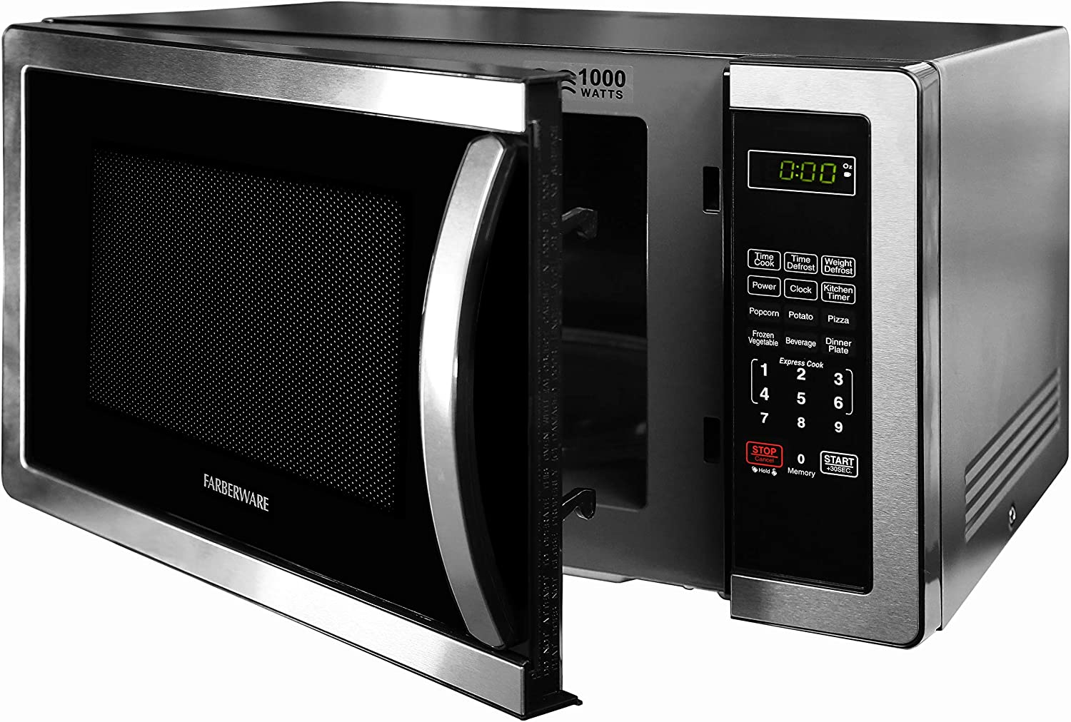 BLACK+DECKER Countertop Microwave Oven 1.1-Cu. Ft. 1000-Watts, LED Display,  Child Lock