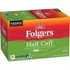 Folgers Half-Caff Coffee Medium Roast 72 Keurig K Cup Pods,12 Count (Pack of 6)