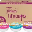 Friskies Purina Grain Free Wet Cat Food Complement Variety Pack Lil' Soups with Salmon Tuna or Shrimp - (30) 1.2 oz. Cups