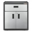 Gladiator  Ready-to-Assemble 3/4 Door GearBox Steel Freestanding Garage Cabinet in Gray (28-in W x 31-in H x 18-in D)