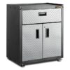 Gladiator Ready-to-Assemble 3/4 Door GearBox Steel Freestanding Garage Cabinet in Gray (28-in W x 31-in H x 18-in D)