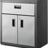 Gladiator Ready-to-Assemble 3/4 Door GearBox Steel Freestanding Garage Cabinet in Gray (28-in W x 31-in H x 18-in D)