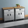 Gladiator Ready-to-Assemble 3/4 Door GearBox Steel Freestanding Garage Cabinet in Gray (28-in W x 31-in H x 18-in D)