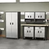 Gladiator Ready-to-Assemble 3/4 Door GearBox Steel Freestanding Garage Cabinet in Gray (28-in W x 31-in H x 18-in D)