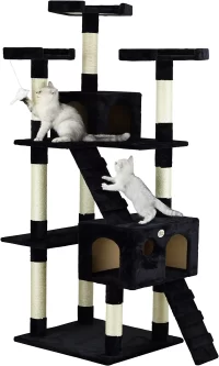 Go Pet Club 72-in Faux Fur Cat Tree & Condo