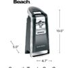 Hamilton Beach (76606ZA) Smooth Touch Electric Automatic Can Opener with Easy Push Down Lever, Opens All Standard-Size and Pop-Top Cans, Extra Tall, Black and Chrome