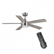 Hampton Bay 52133 Fanelee 54 in. White Color Changing Integrated LED Brushed Nickel Smart Hubspace Ceiling Fan with Light Kit and Remote