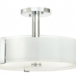 Hampton Bay CP0902 Bourland 14 in. 3-Light Polished Chrome Semi-Flush Mount Kitchen Ceiling Light Fixture
