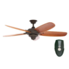 Home Decorators Collection 26655 Altura 56 in. Indoor Oil-Rubbed Bronze Ceiling Fan with Downrod, Remote and Reversible Motor; Light Kit Adaptable