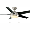 Home Decorators Collection 51565 Windward 44 in. LED Brushed Nickel Ceiling Fan with Light Kit