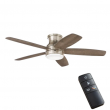 Home Decorators Collection 59252 Ashby Park 52 in. White Color Changing Integrated LED Brushed Nickel Ceiling Fan with Light Kit and Remote Control