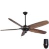 Home Decorators Collection 94468 Altura II 68 in. Indoor Bronze Ceiling Fan with Downrod, Remote and Reversible Motor; Light Kit Adaptable