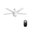 Home Decorators Collection SW1422WH Merwry 52 in. Integrated LED Indoor White Ceiling Fan with Light Kit and Remote Control