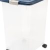 IRIS USA Airtight Container for Dog, Cat, Bird, and Other Pet Food Storage Bin, 69 QT, 55 pounds, Navy
