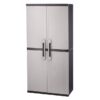 Keter  Utility jumbo cabinet Plastic Freestanding Garage Cabinet in Gray (34.5-in W x 70.8-in H x 17.5-in D)