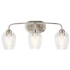Kichler 45129NICS Valserrano 24-in 3-Light Brushed Nickel Traditional Vanity Light
