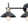 Kichler 45945BK Clyde 26.25-in 3-Light Black Industrial Vanity Light
