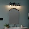Kichler 45945BK Clyde 26.25-in 3-Light Black Industrial Vanity Light