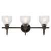 Kichler 45973OZ Avery 24-in 3-Light Olde Bronze Farmhouse Vanity Light