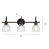 Kichler 45973OZ Avery 24-in 3-Light Olde Bronze Farmhouse Vanity Light