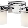 Kichler 5077CH Hendrik 14.5-in 2-Light Chrome Modern/Contemporary Vanity Light