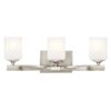 Kichler 55002NI Marette 22.75-in 3-Light Brushed Nickel Modern/Contemporary Vanity Light