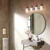 Kichler 55088BK Kennewick 32-in 4-Light Black Traditional Vanity Light
