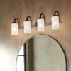 Kichler 55088BK Kennewick 32-in 4-Light Black Traditional Vanity Light