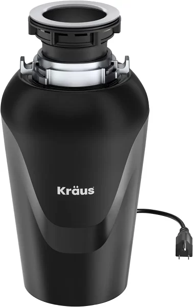 Kraus KWD100-75MBL WasteGuard Corded 3/4-HP Continuous Feed Noise  Insulation Garbage Disposal - Discounttoday.net