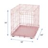 MidWest iCrate Single Door Collapsible Wire Dog Crate, Pink, 24 inch