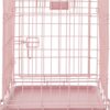 MidWest iCrate Single Door Collapsible Wire Dog Crate, Pink, 24 inch