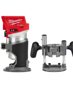 Milwaukee 2723-20-48-10-5601 M18 FUEL 18V Lithium-Ion Brushless Cordless Compact Router w/ Compact Router Plunge Base