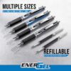 Pentel EnerGel RTX Retractable Liquid Gel Ink Pen, (0.7mm) Medium, Assorted Ink, 20 Pack (BL77BP20M), Assorted
