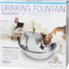 Pioneer Pet Stainless Steel Dog & Cat Fountain Raindrop Design, 60-oz