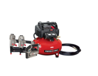 Porter-Cable PCFP12234 6 Gal. 150 PSI Portable Electric Air Compressor, 16-Gauge Nailer, 18-Gauge Nailer and 3/8 in. Stapler Combo Kit (3-Tool)