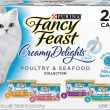 Purina Fancy Feast Wet Cat Food Variety Pack Creamy Delights Poultry and Seafood Collection - (24) 3 oz. Cans